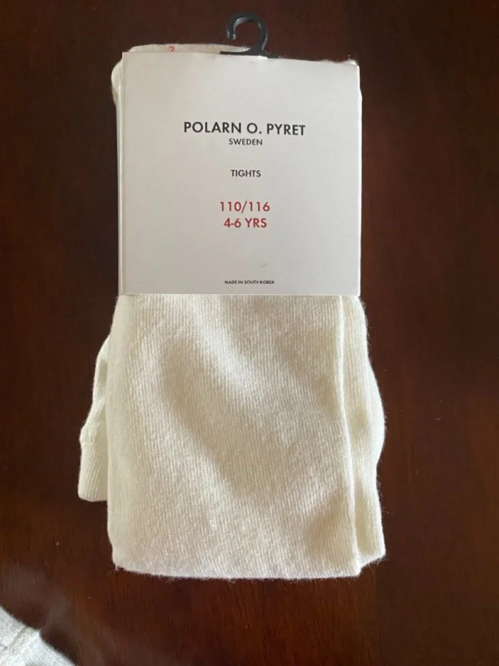 Polarn O. Pyret Soft White Tights Size 4-6 Years